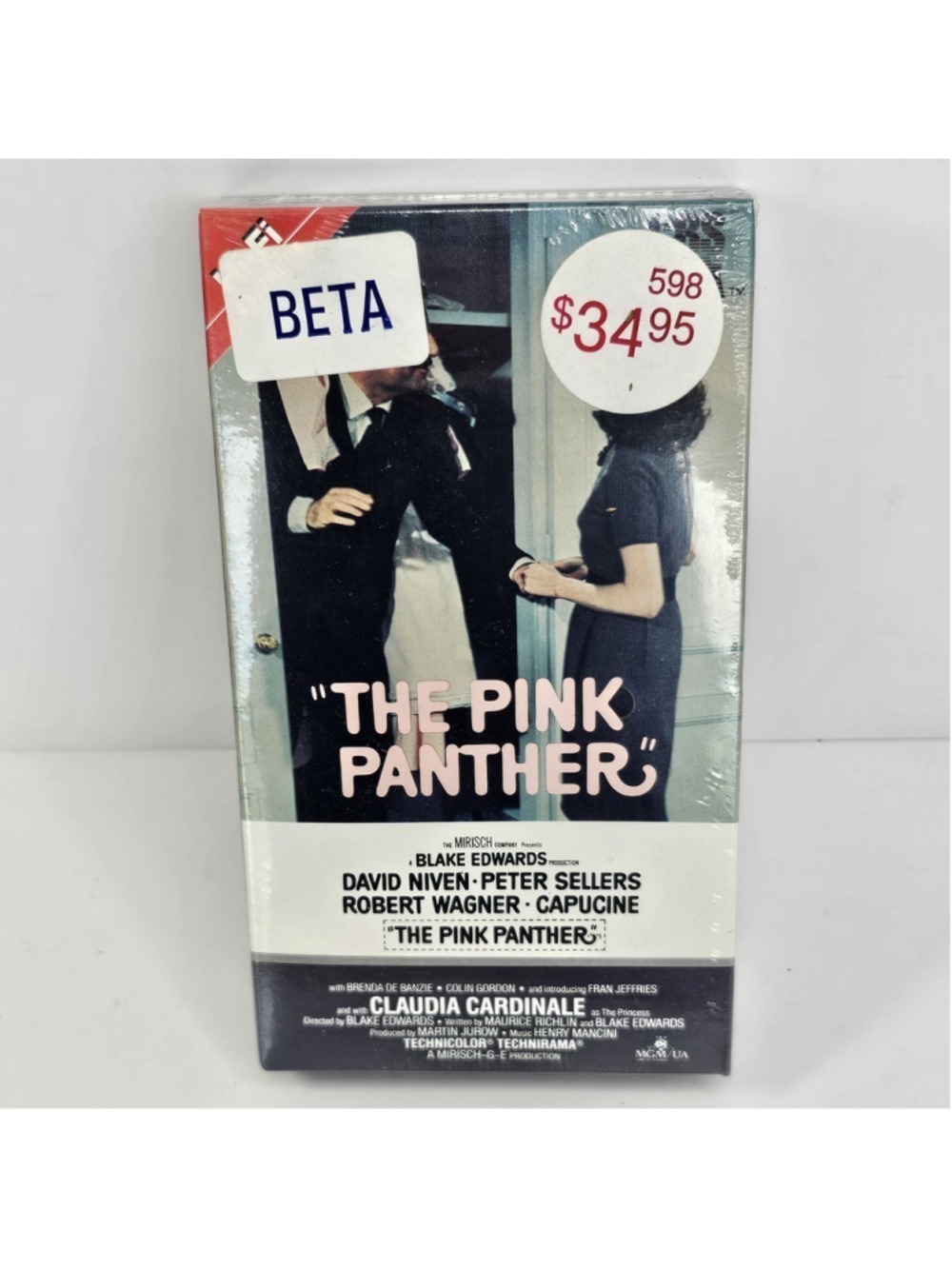 SEALED Betamax The Pink Panther Beta Videotape Video Factory Peter Sellers New